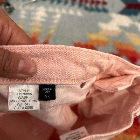 Sold!!! Veronica Beard skinny jeans distressed pink color women’s size 27 - Picture 4 of 5